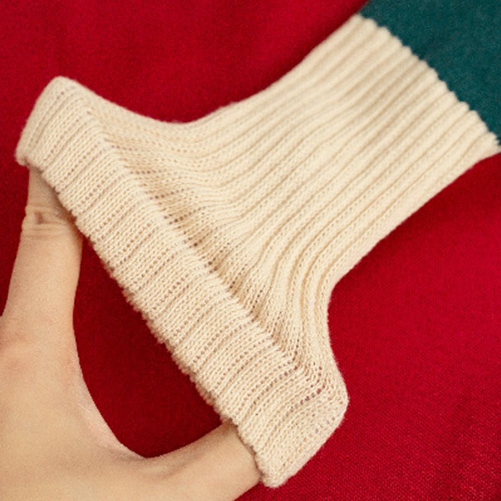 Little Surprise Box Cream Green 3D Christmas Tree Socks For Kids
