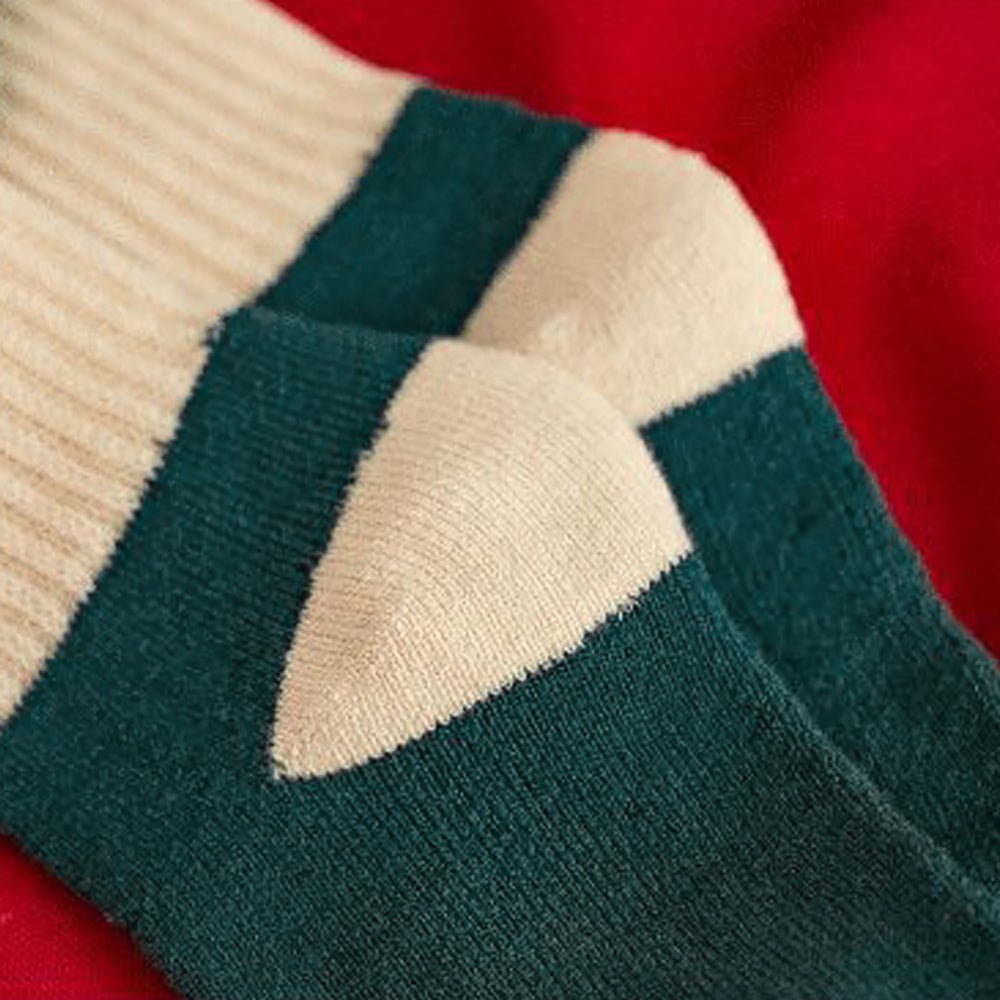 Little Surprise Box Cream Green 3D Christmas Tree Socks For Kids