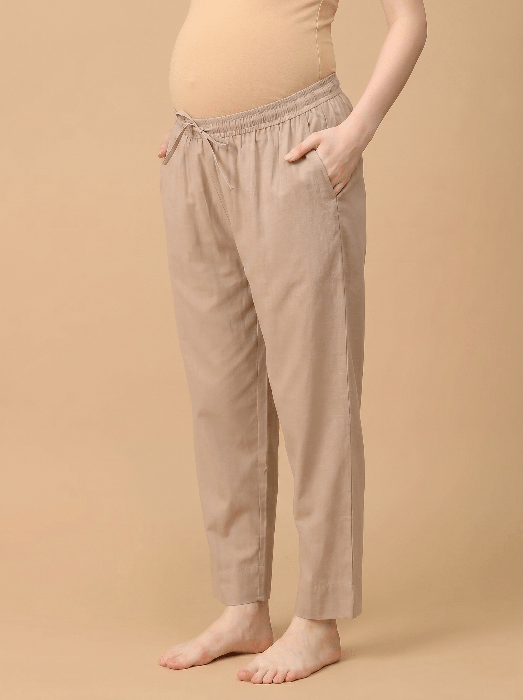  Creme de la Chic Maternity Lounge Pants Ecru