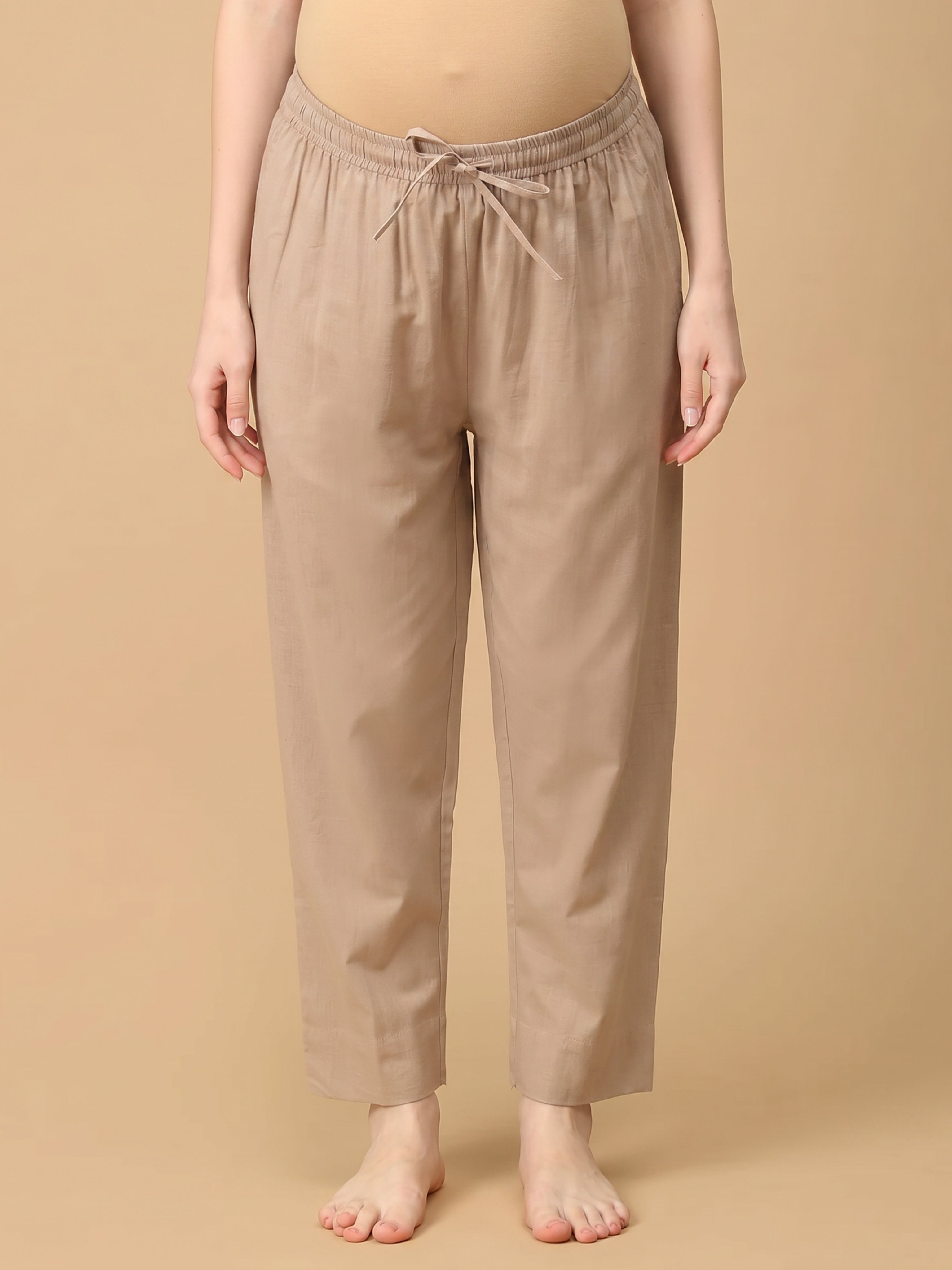  Creme de la Chic Maternity Lounge Pants Ecru