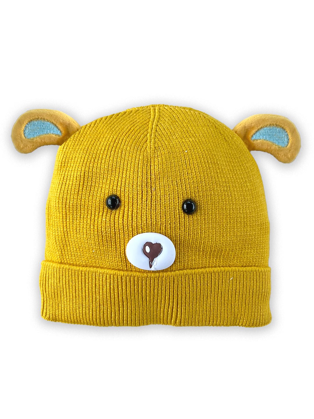 Mini Soul Cute Buddies Bear Print Pom Pom Knitted Cap