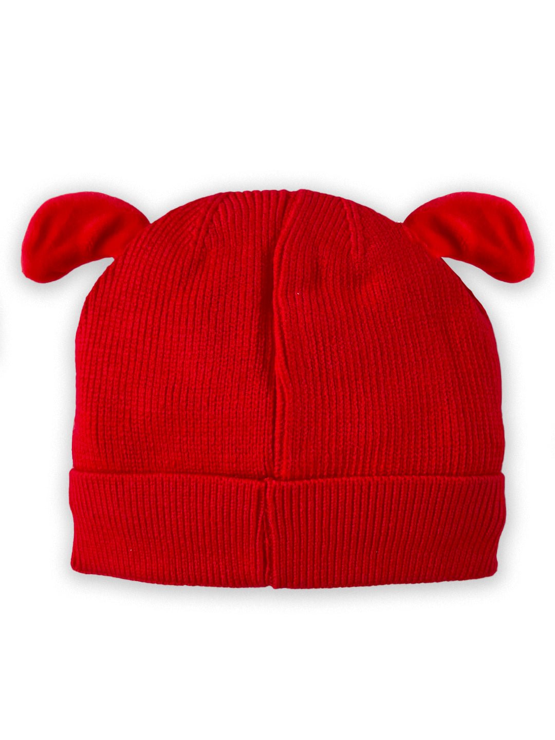 Mini Soul Cute Buddies Bear Print Pom Pom Knitted Cap