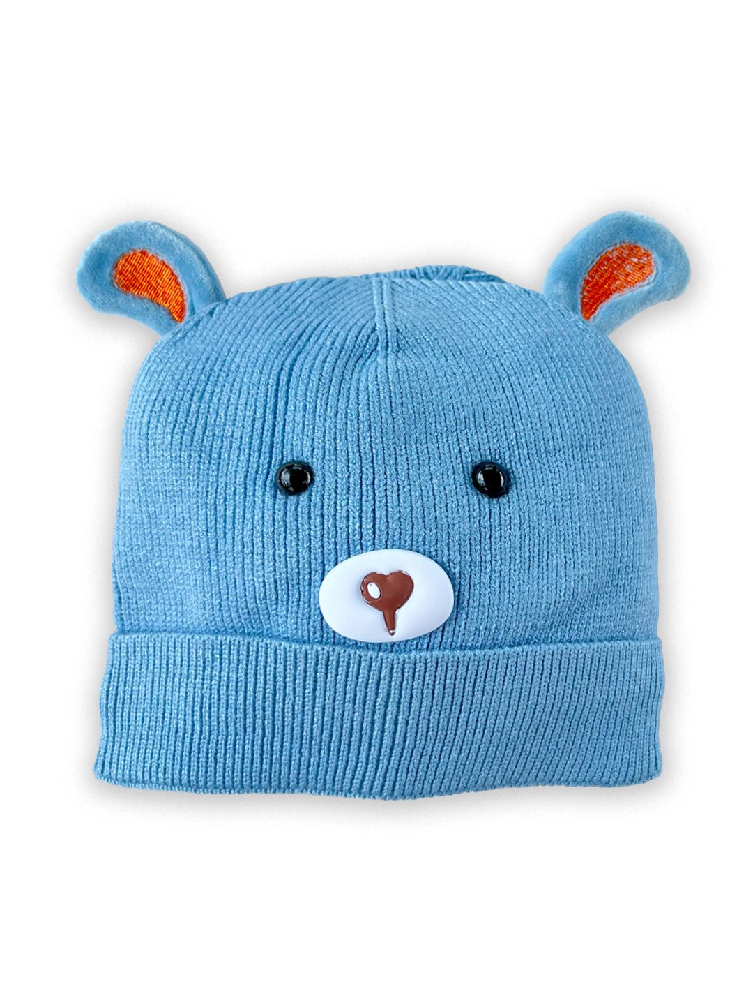 Mini Soul Cute Buddies Bear Print Pom Pom Knitted Cap