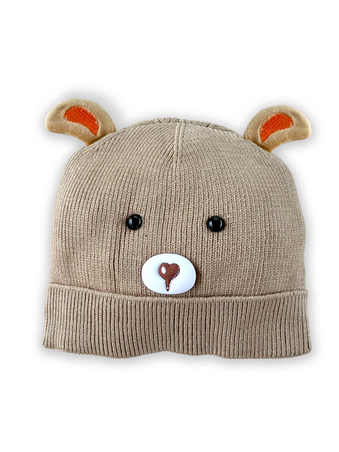 Mini Soul Cute Buddies Bear Print Pom Pom Knitted Cap