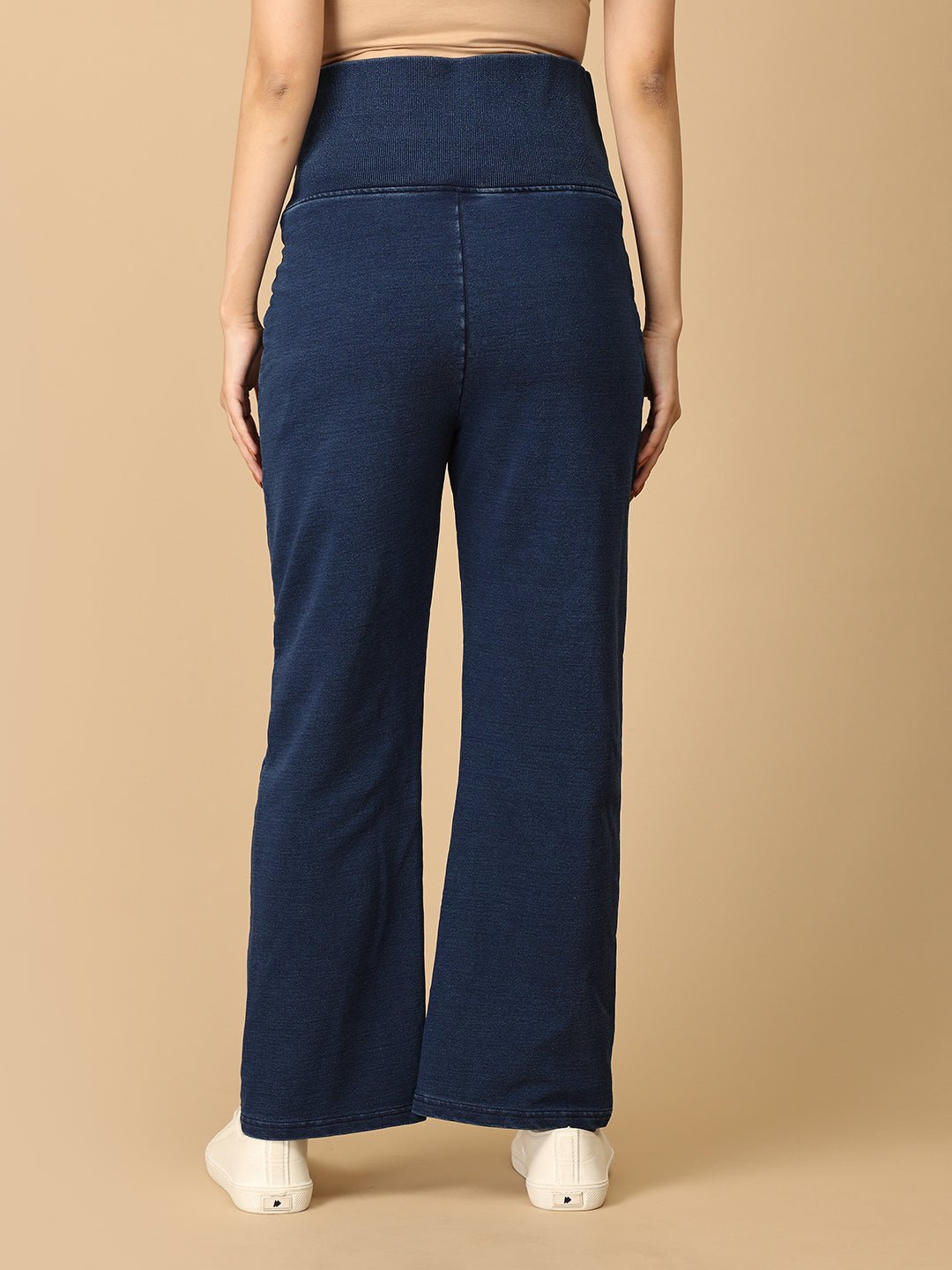  Knit Maternity Denim with Belly Support Dark Blue