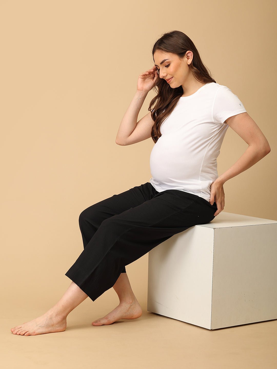  Dark Matter Maternity Lounge Pants with Drawstring Black