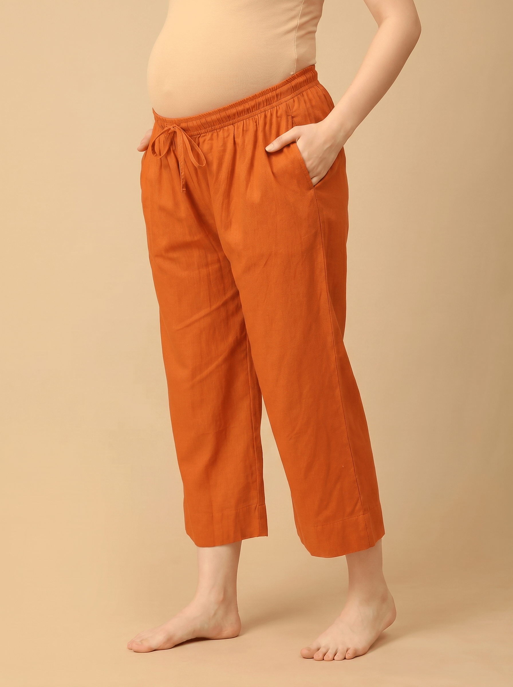  Desert Flame Maternity Lounge Pants Rust