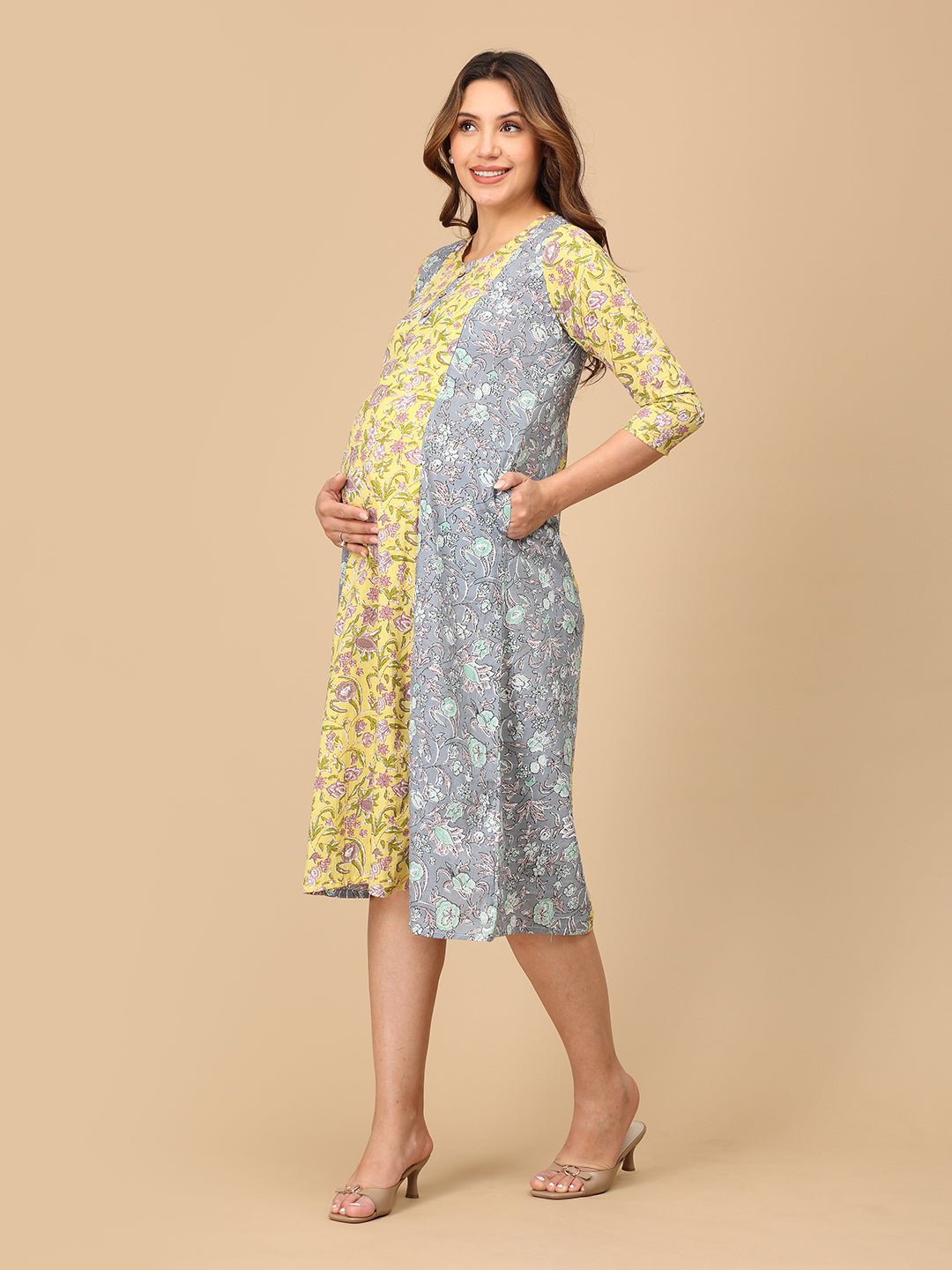  Dhup Chhaya Maternity and Nursing Kurti Dress Multi