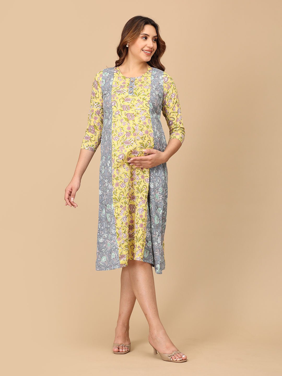  Dhup Chhaya Maternity and Nursing Kurti Dress Multi