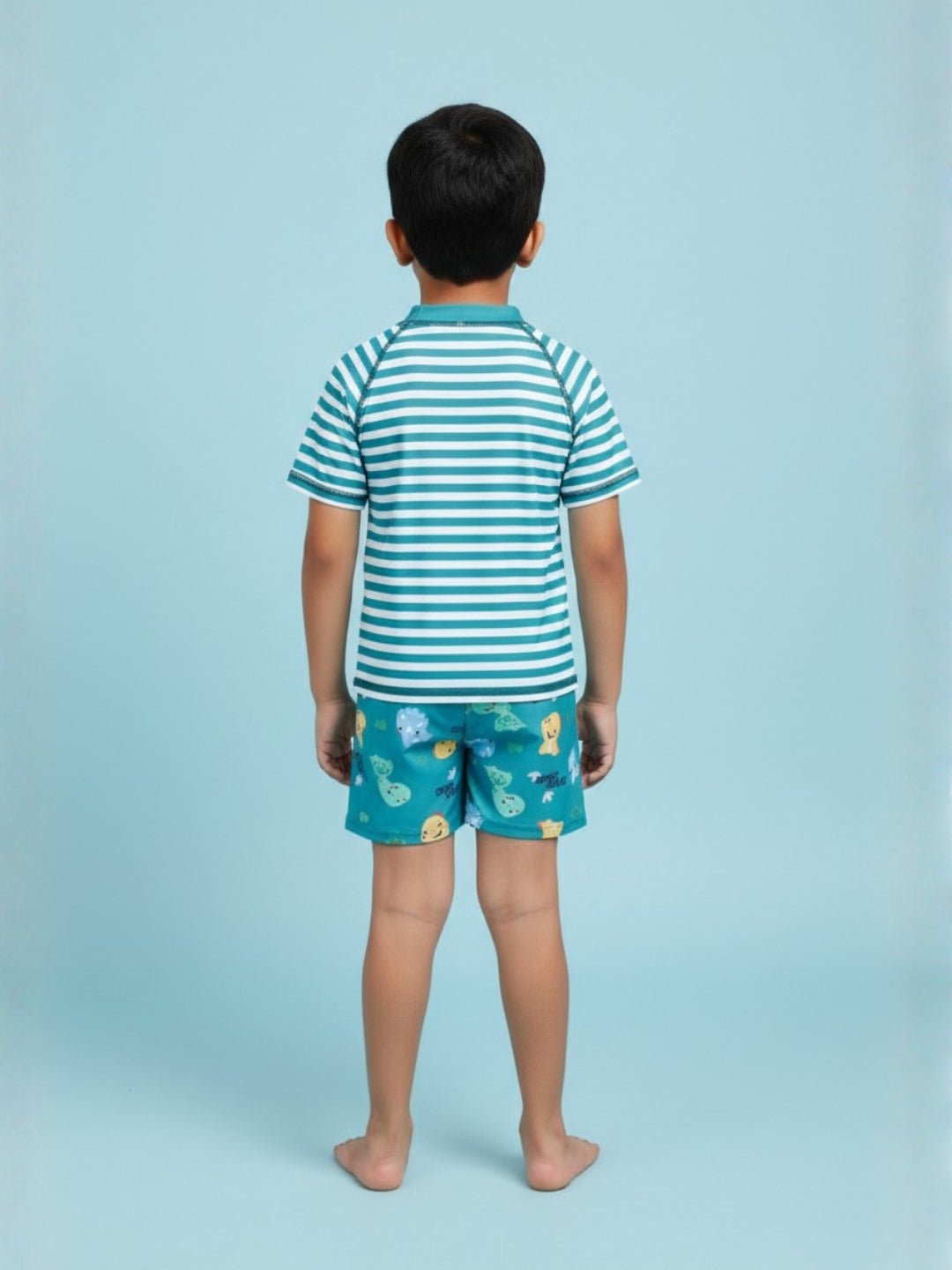 Dino Dribble Boys T-shirt And Short Swim Set