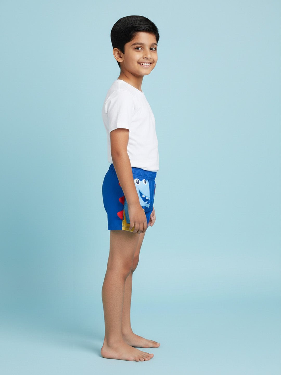 Dino Drive 'N' Dive Boys Swim Shorts With Cap Set
