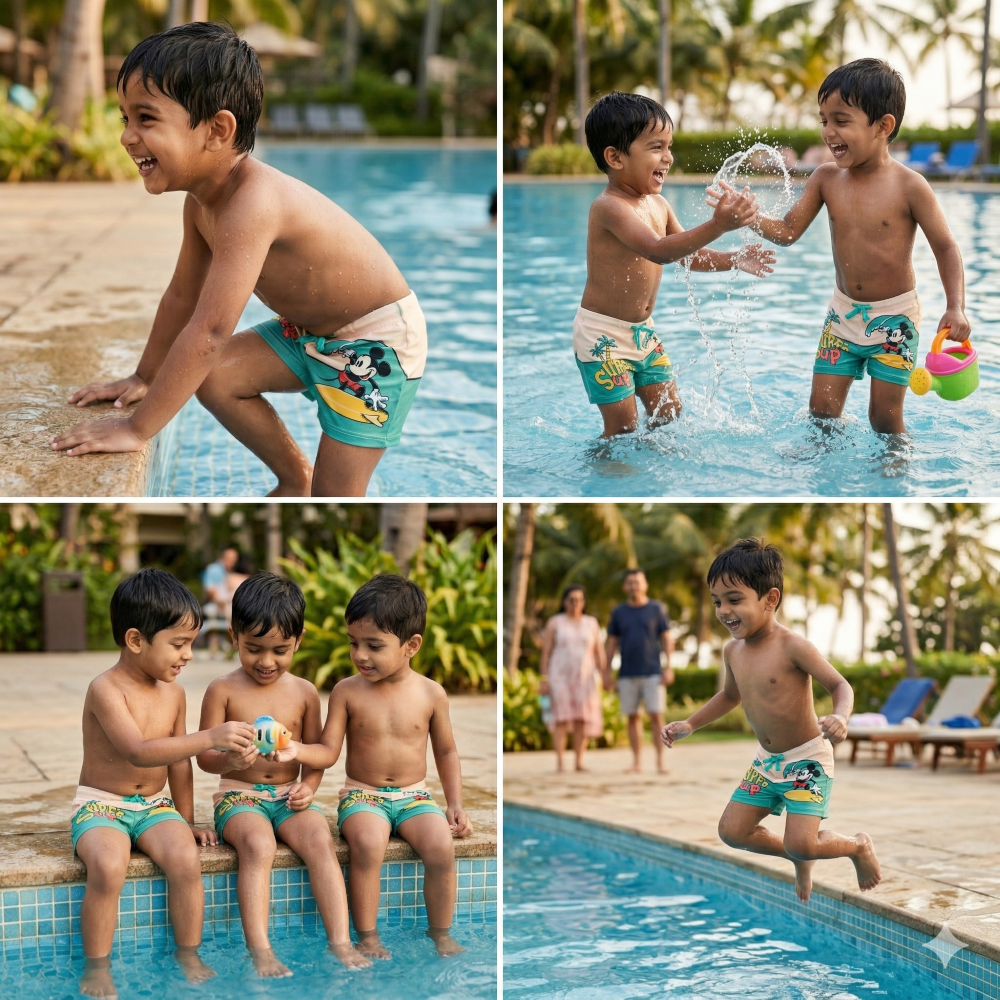 Mickey Mouse Boys Fun Comfort Swim Trunks