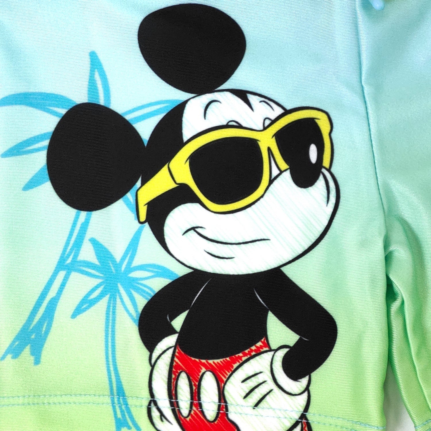 Mickey Boys Character Print Polyester Spandex Swim Trunks