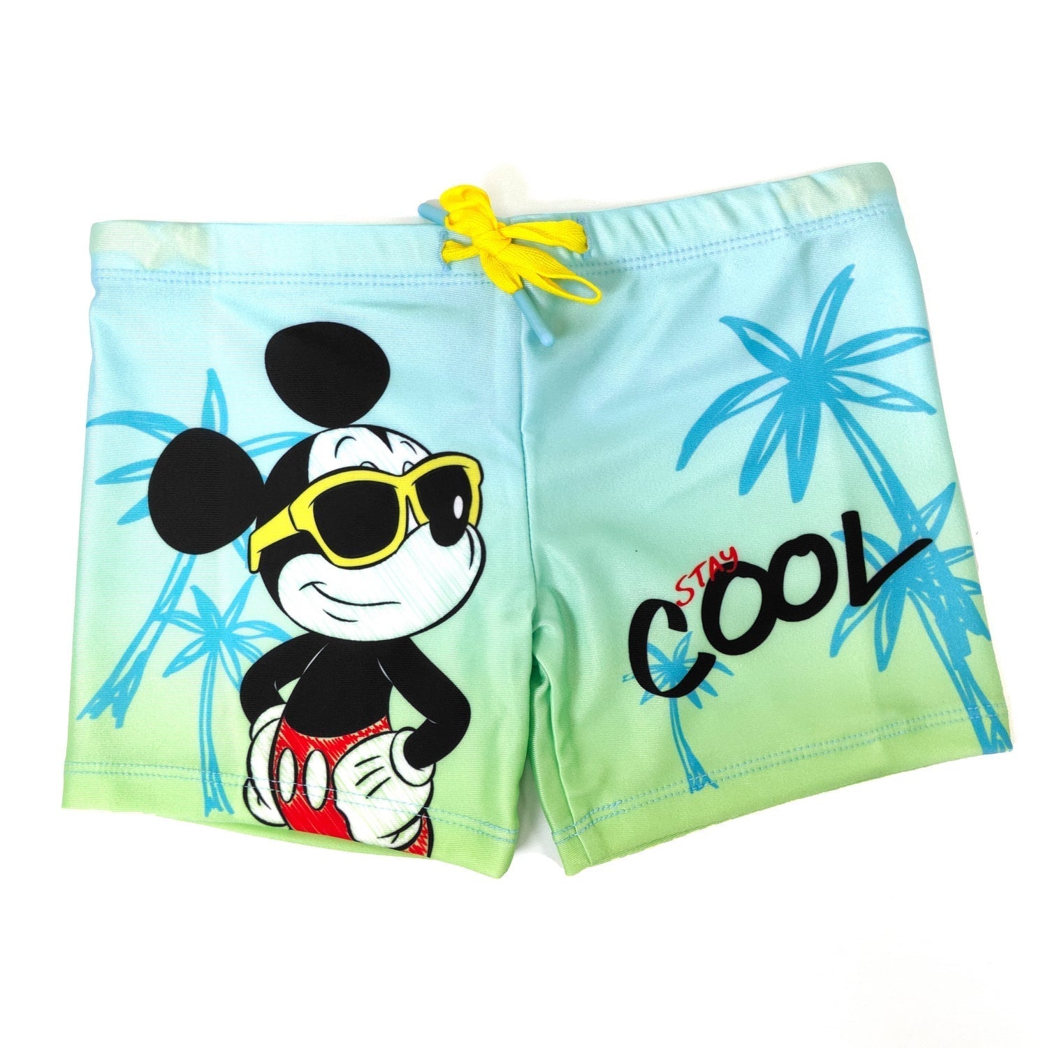 Mickey Boys Character Print Polyester Spandex Swim Trunks