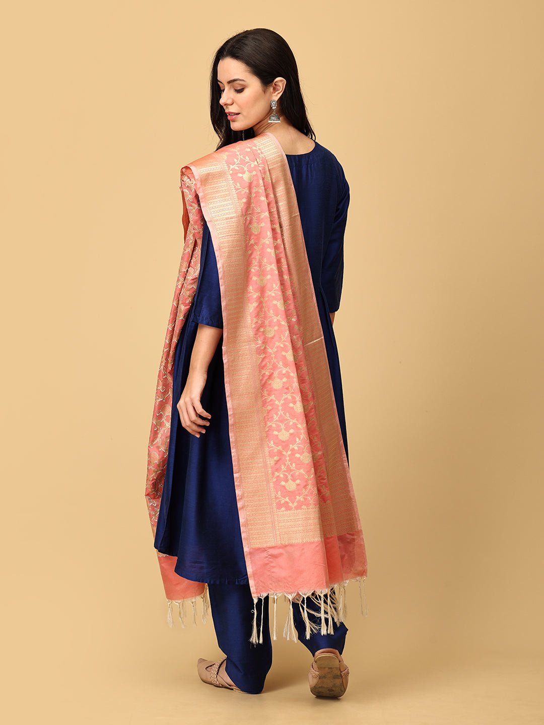  Diva Blue Maternity and Nursing Silk Kurta Set Blue
