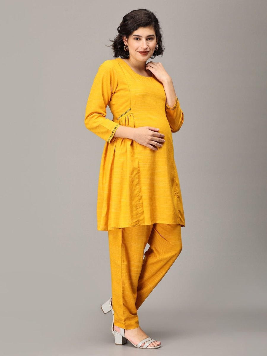  Dizzy Daisy Maternity and Nursing Co Ord Set Yellow