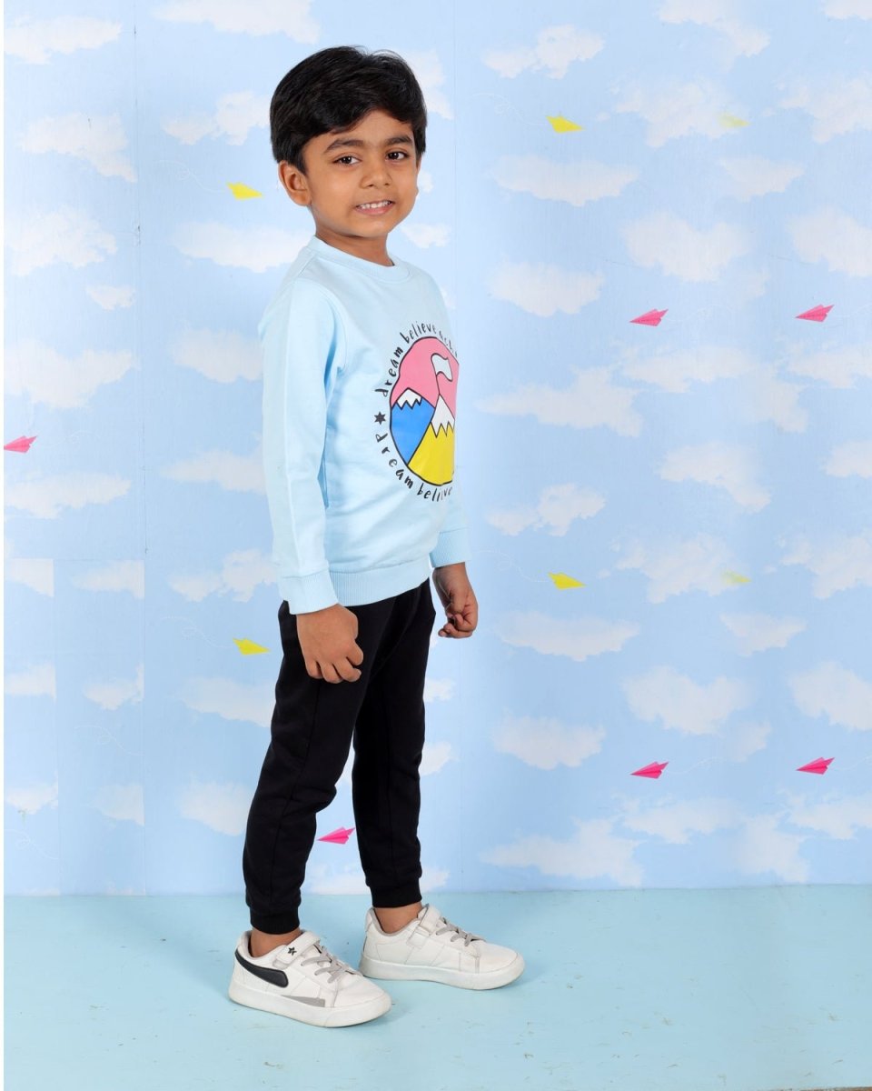 Blue Dream Believe Achieve Sweatshirt For Boys