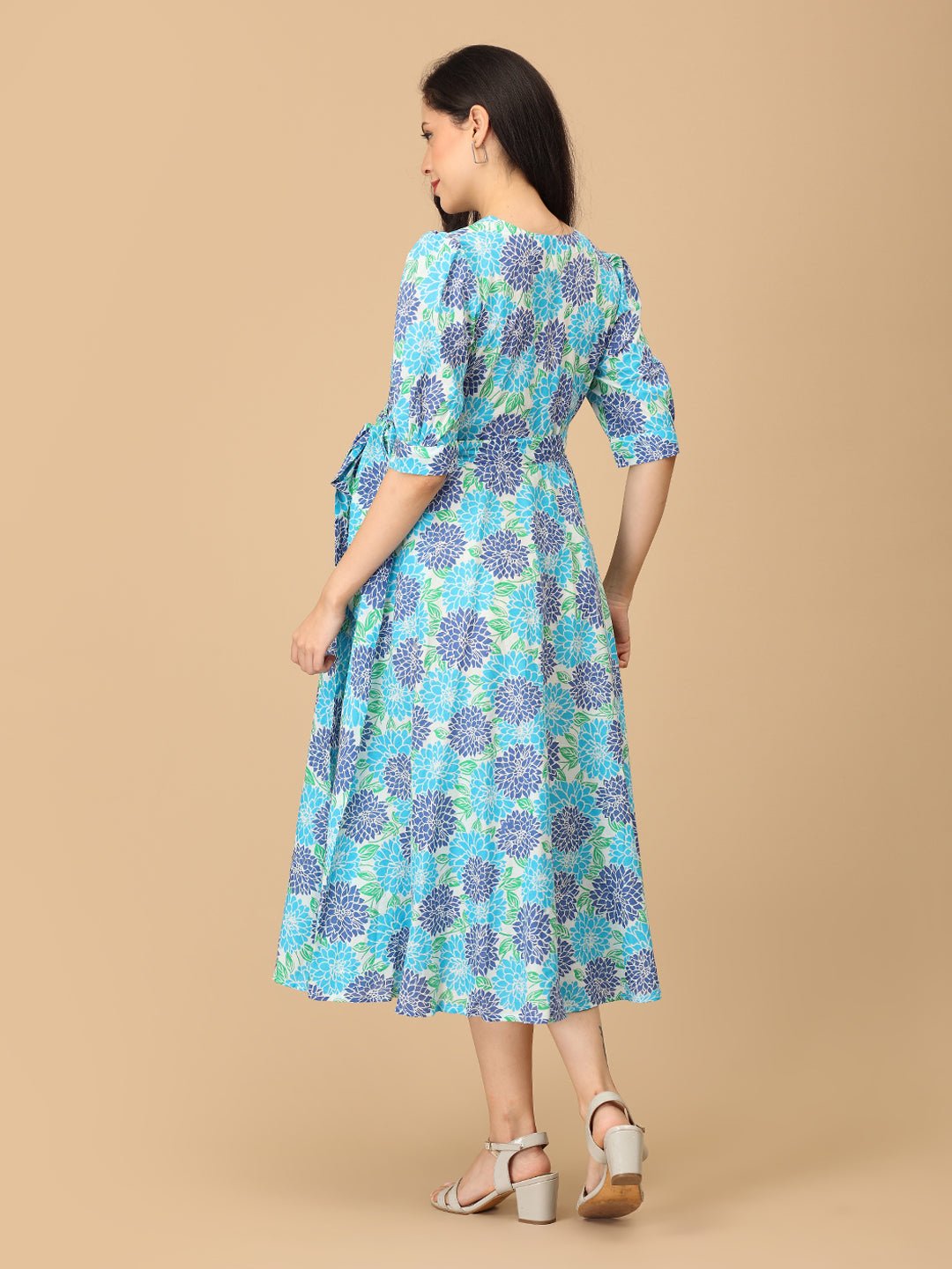  Dressed to Bloom Maternity and Nursing Wrap Dress Multi