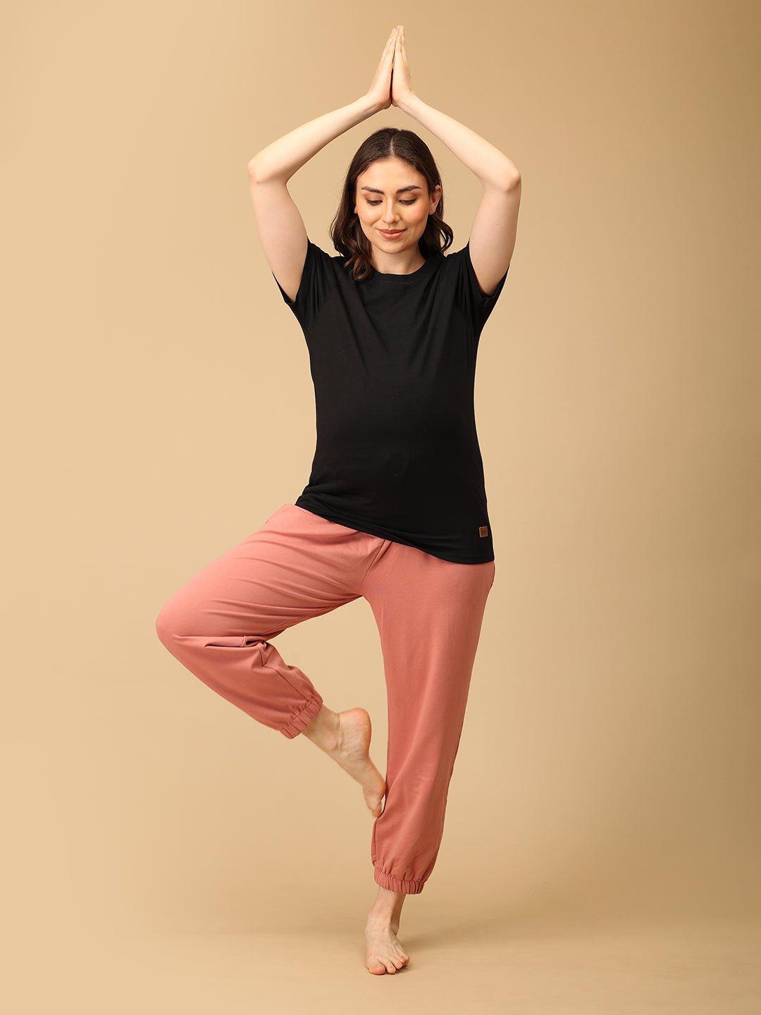  Dusty Rose Maternity Joggers Dusty Rose