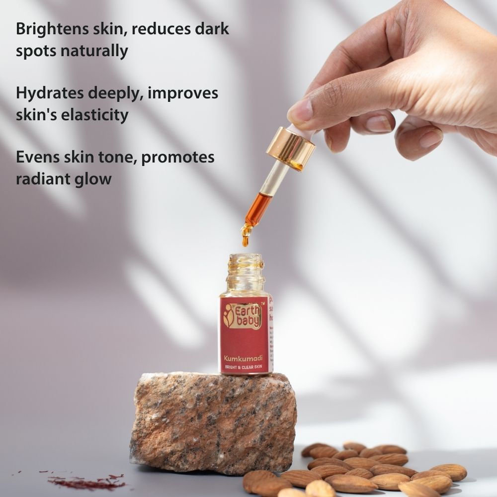 EarthBaby Ayurvedic Kumkumadi Face Glowing Oil Tailam 12ml 2.95x1.57x1.57in 0.03lb