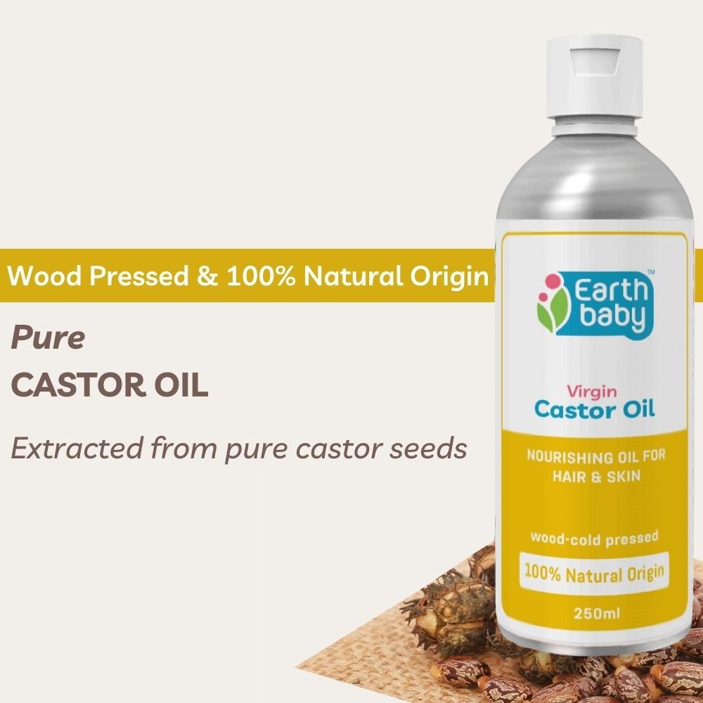 EarthBaby 100% Natural Origin Cold Pressed Castor Oil 250ml 0.55lb
