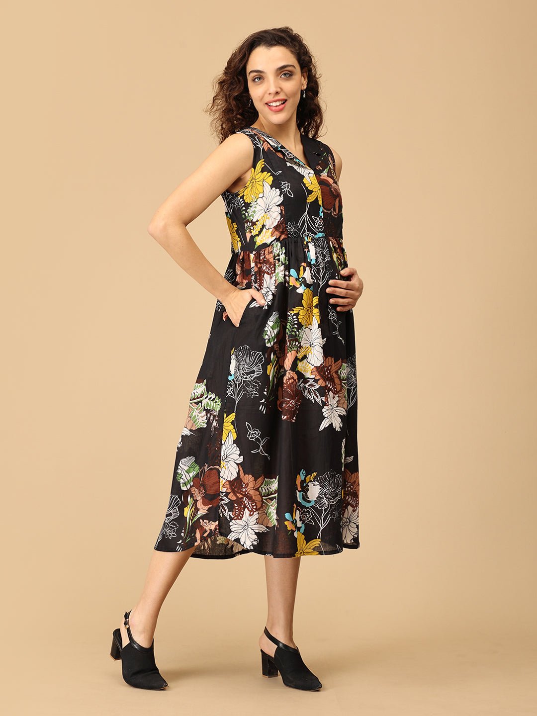  Ebon Bloom Maternity and Nursing Dress Multi