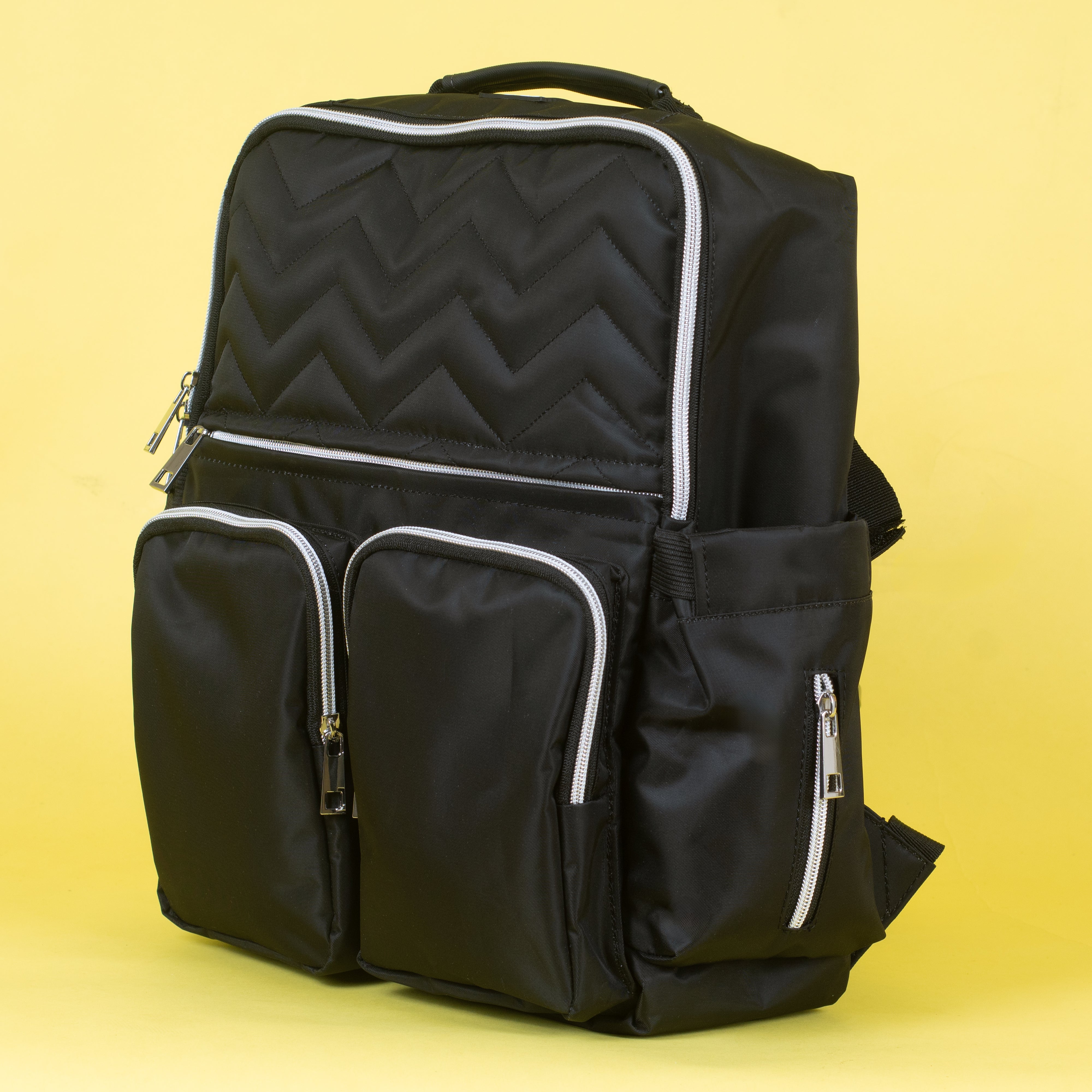  Ebony Black Diaper Bag Waterproof Travel Backpack