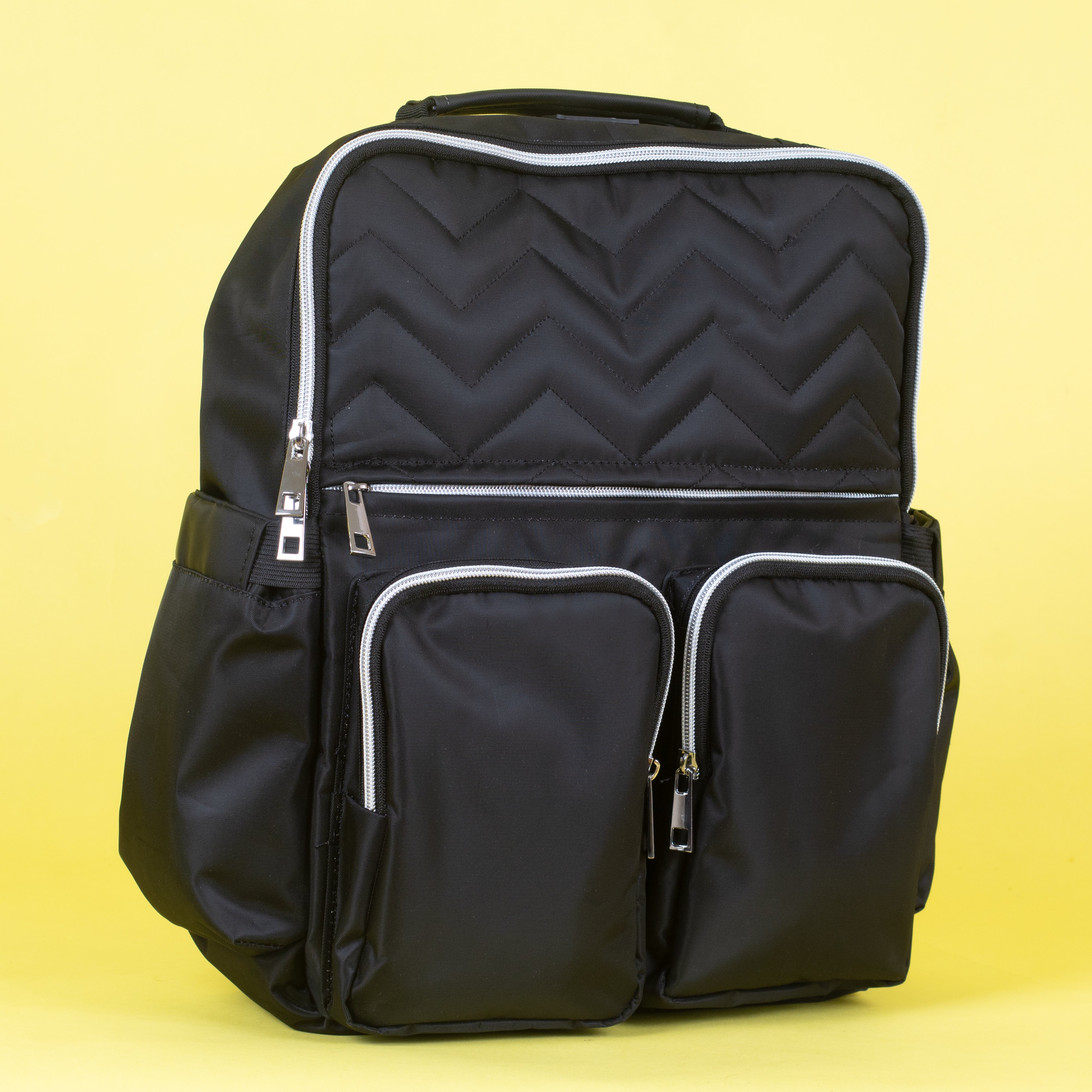  Ebony Black Diaper Bag Waterproof Travel Backpack