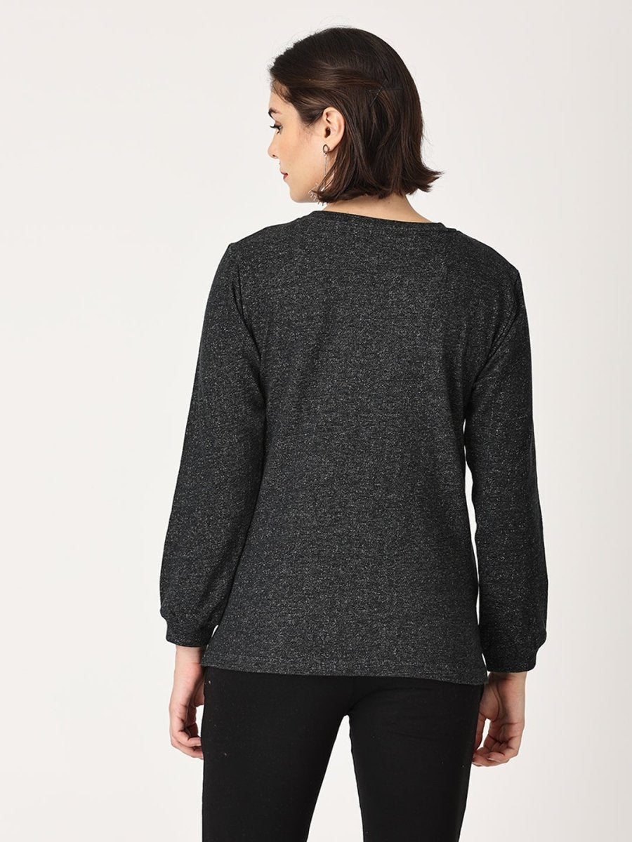  Eclipse Maternity and Nursing Sweatshirt Black