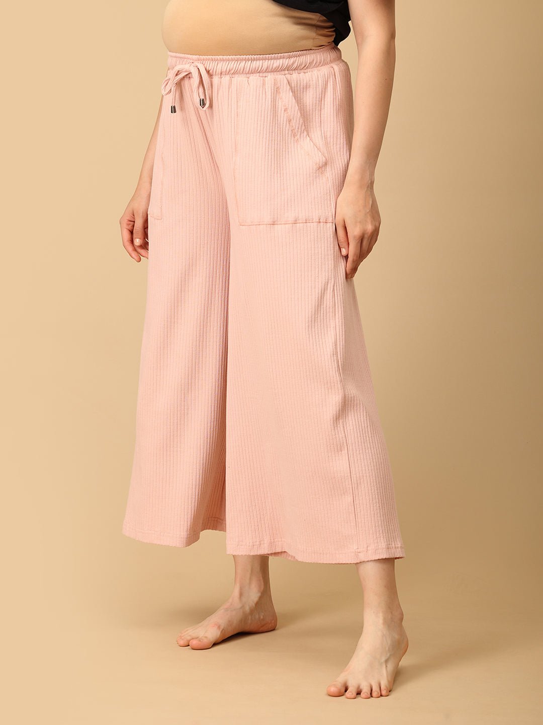  Ecru Drift Ribbed Maternity Culottes Ecru
