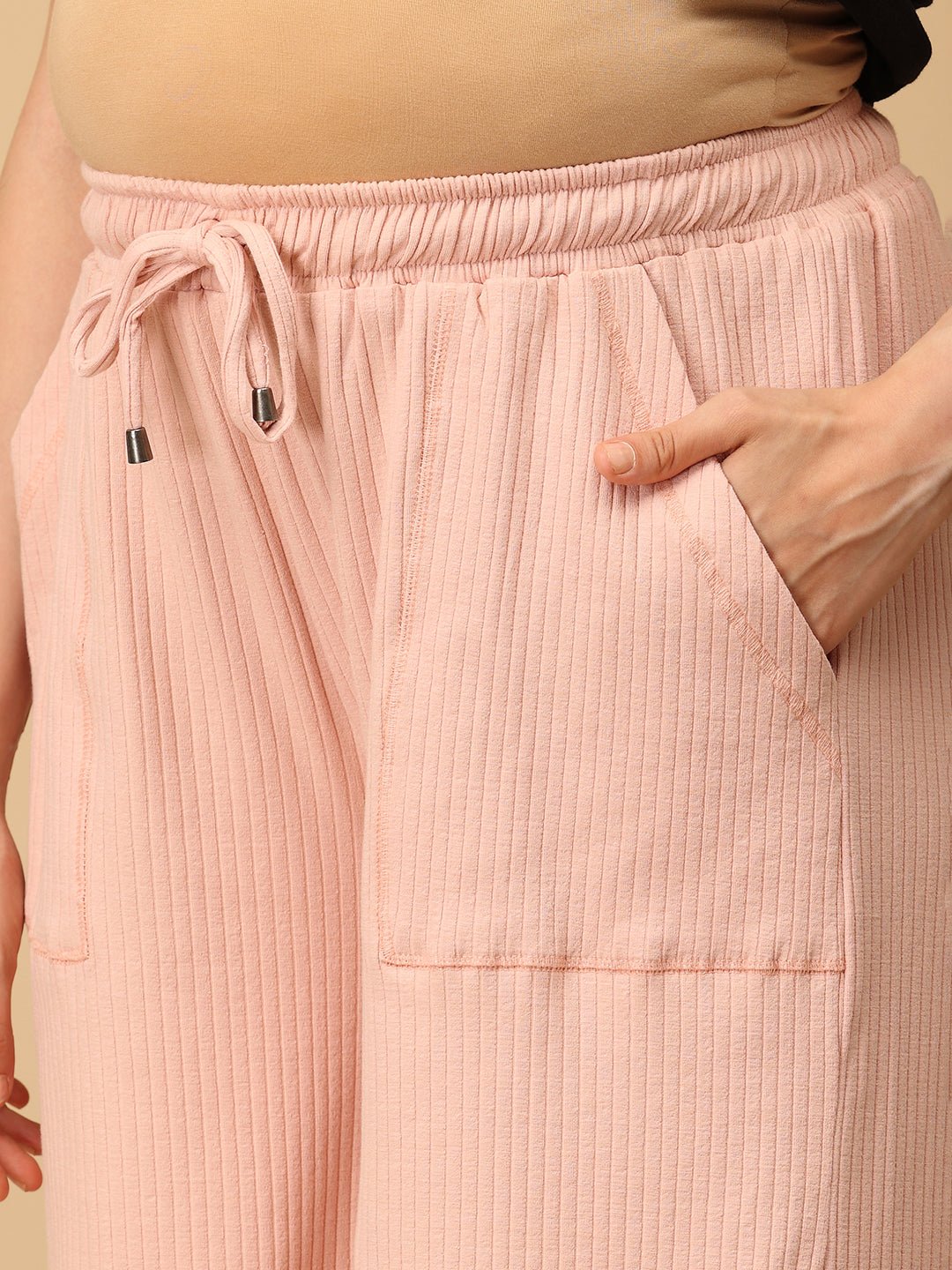  Ecru Drift Ribbed Maternity Culottes Ecru