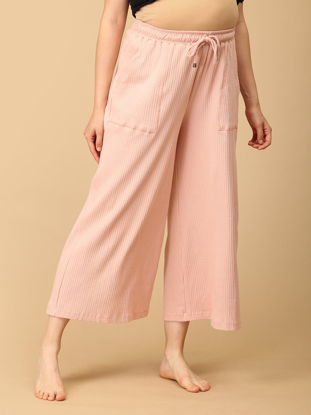  Ecru Drift Ribbed Maternity Culottes Ecru