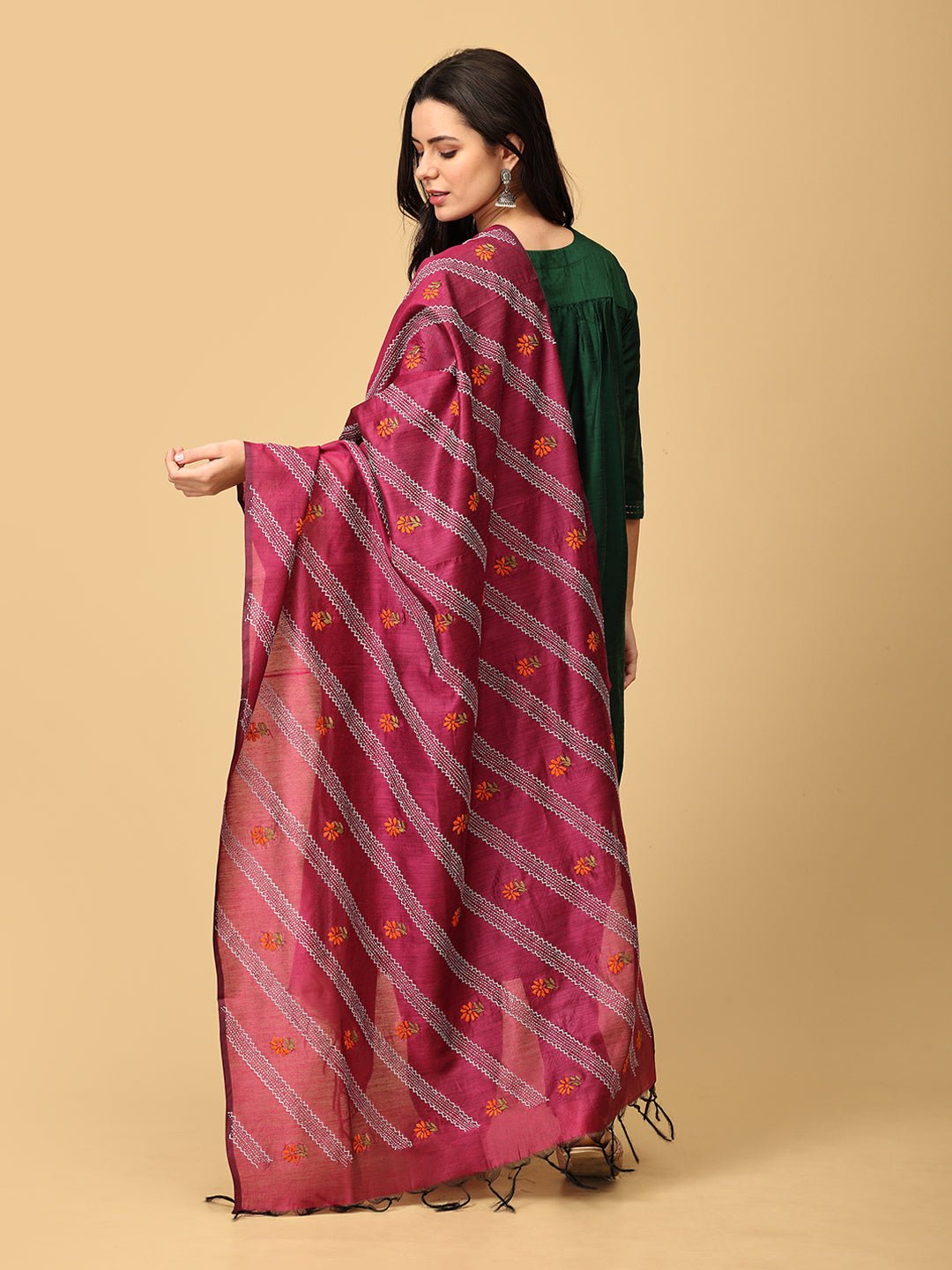  Eden Green Embroidered Maternity and Nursing Kurta Set Green