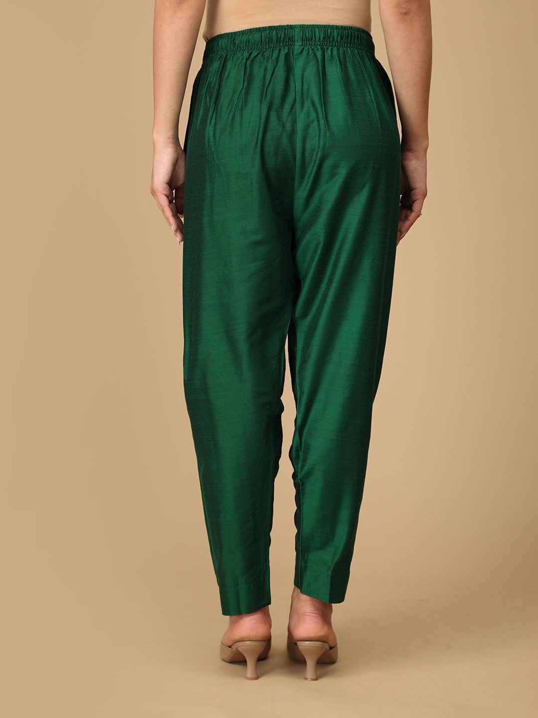  Eden Green Embroidered Maternity Silk Kurta Set Green