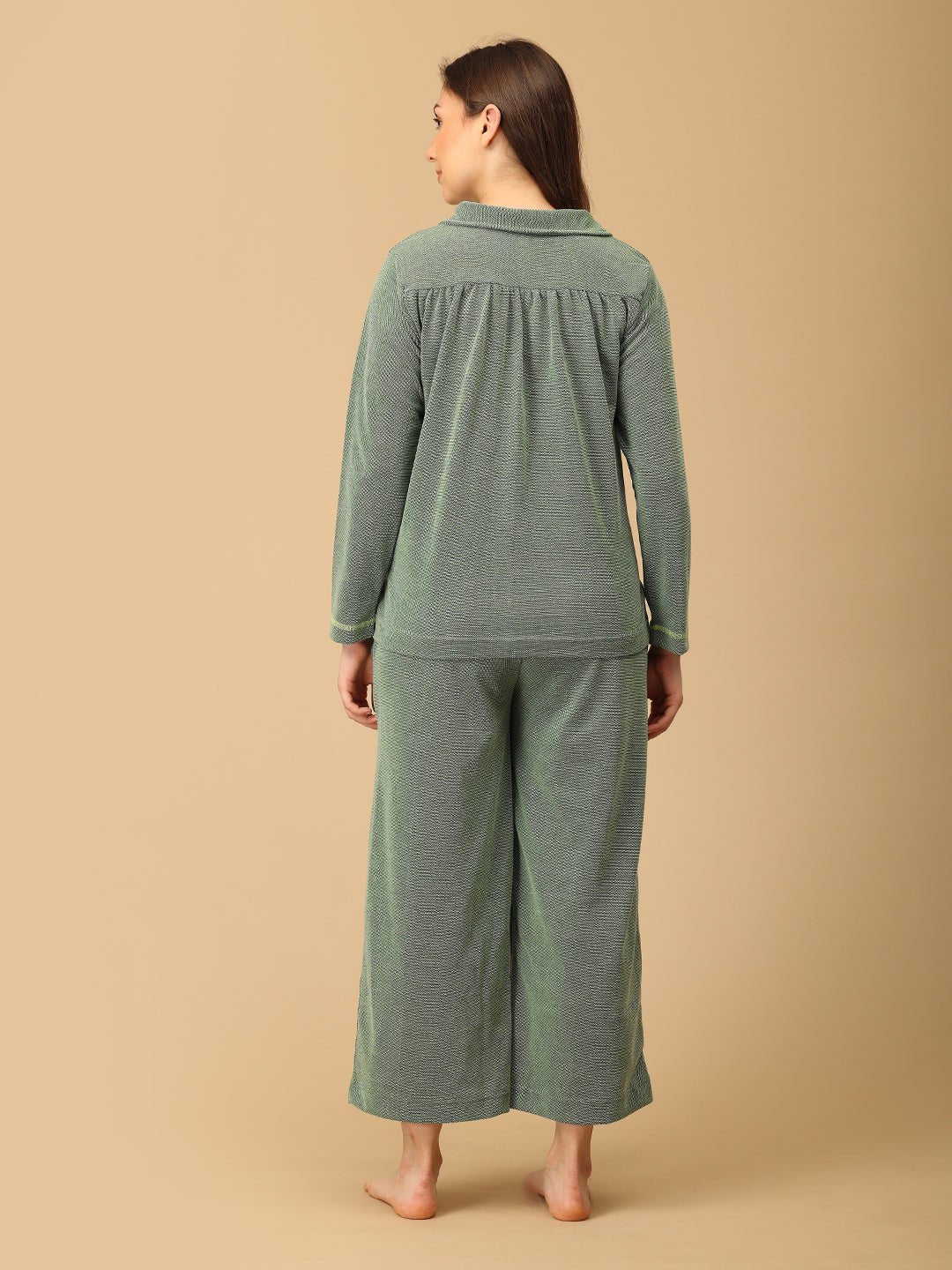  Evergreen Ease Maternity and Nursing Pajama Set Green