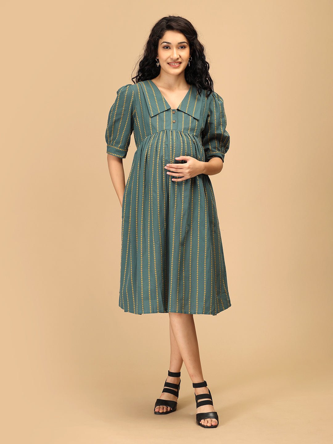  Everyday Ease Maternity and Nursing Dress Olive