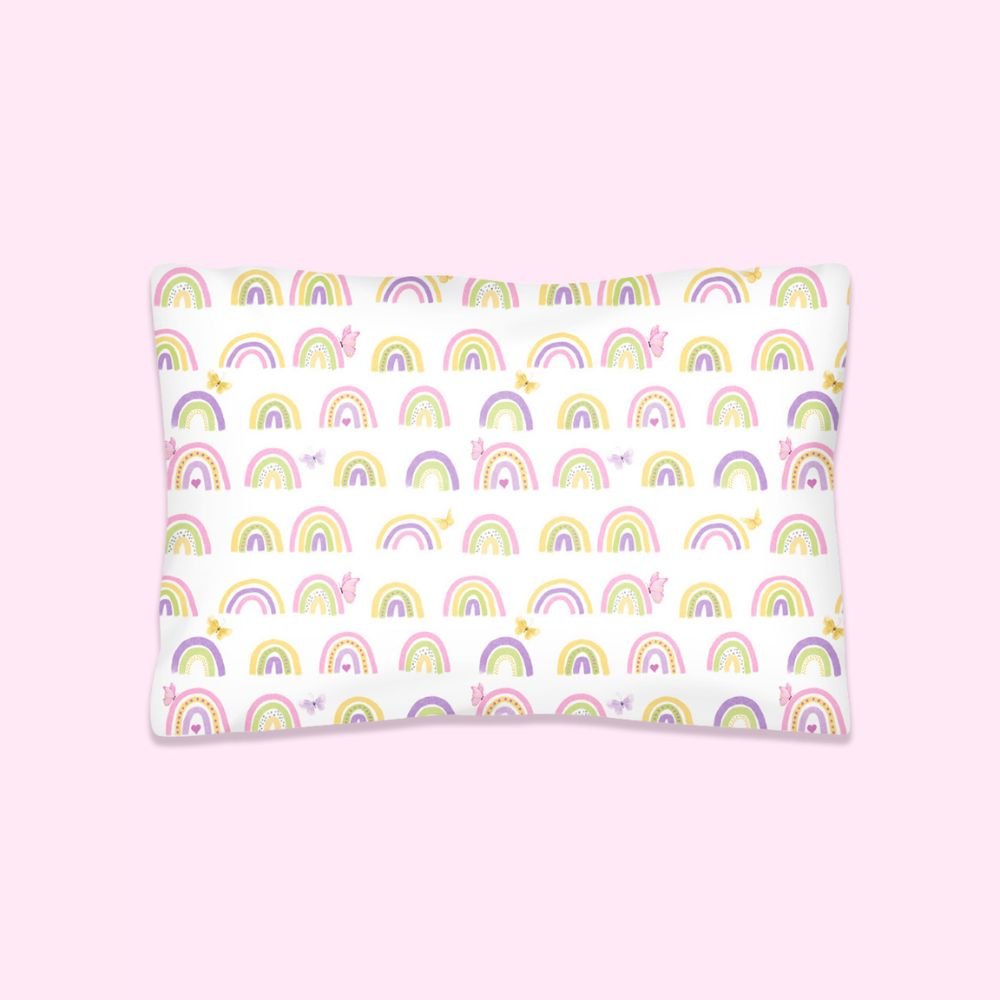 Rainbow Dreams 5 Pc Organic Cotton Toddler Comforter Set For Babies
