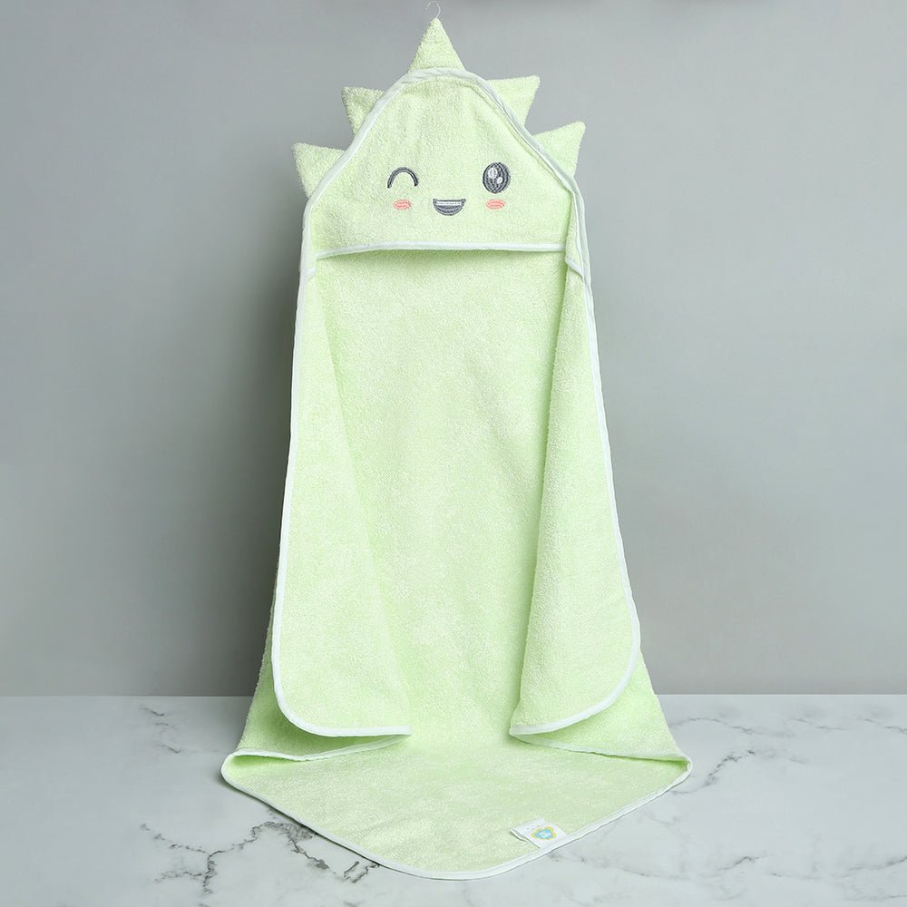 Dino 2D Animal Ear Bamboo Cotton Toddler Hooded Towel