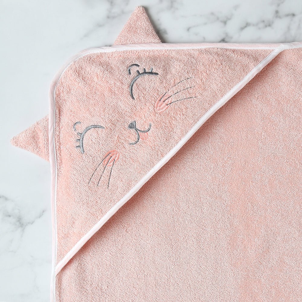 Kitty Hooded Bamboo Cotton Anti Ultraviolet Unisex Toddler Hooded Towel