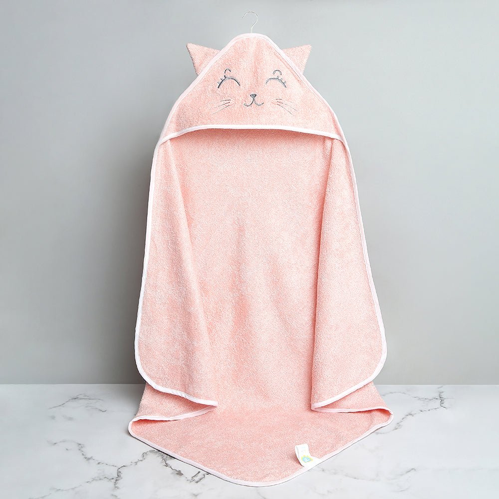 Kitty Hooded Bamboo Cotton Anti Ultraviolet Unisex Toddler Hooded Towel