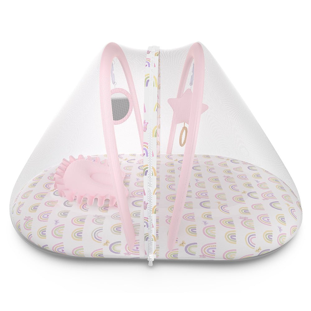 Rainbow Dreams Organic Cotton Mosquito Net Set For Babies