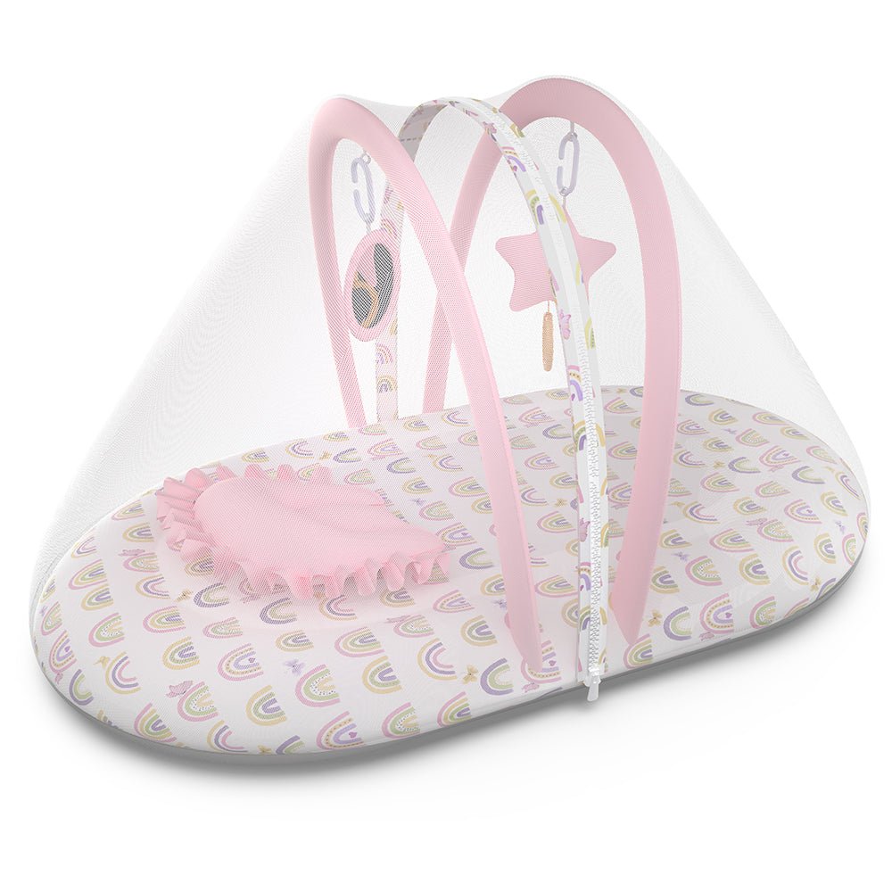 Rainbow Dreams Organic Cotton Mosquito Net Set For Babies