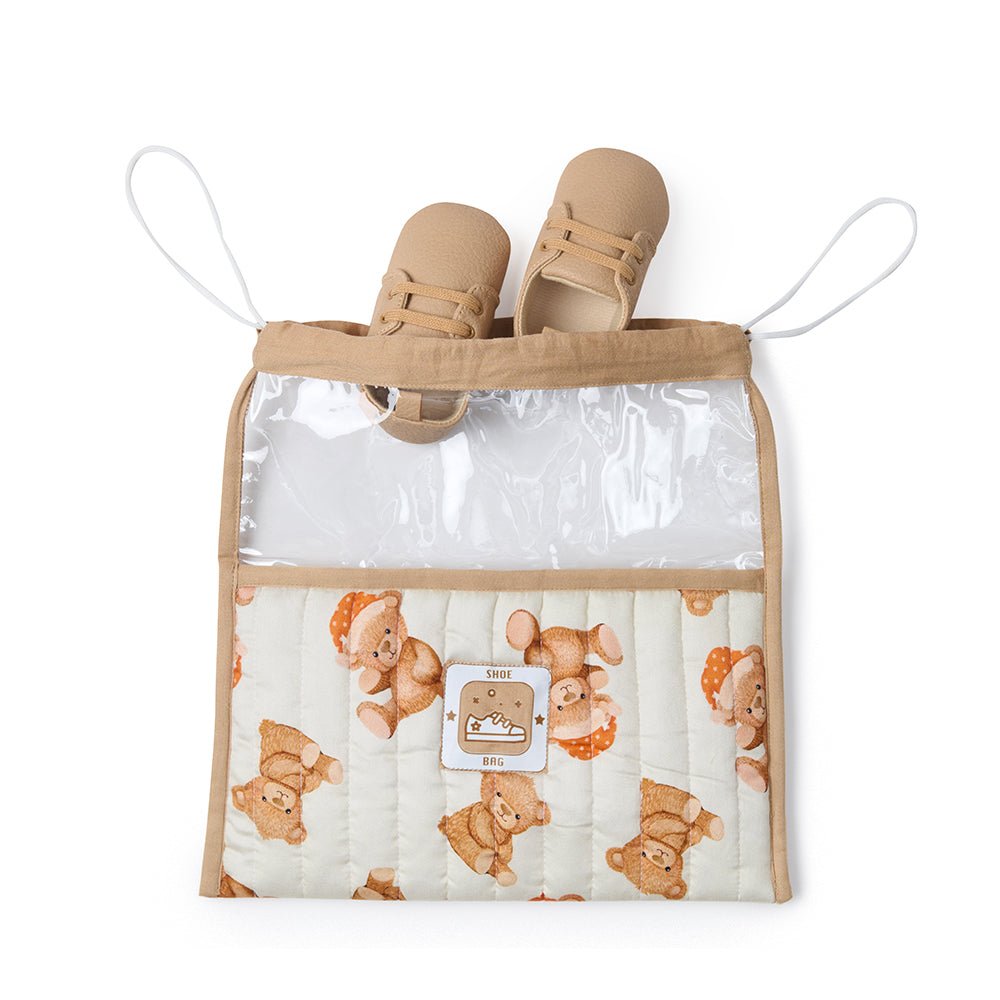 Fancy Fluff Organic Shoe Bag Cuddle Bear 12x12in 0.33lb