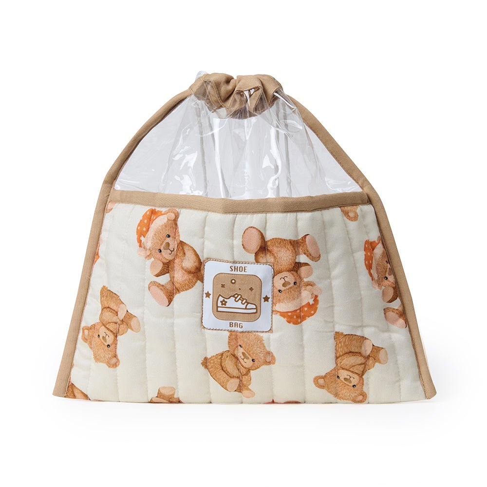 Fancy Fluff Organic Shoe Bag Cuddle Bear 12x12in 0.33lb