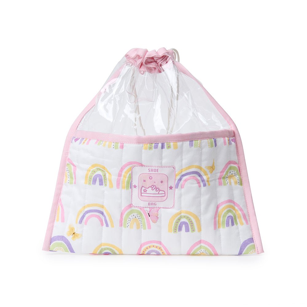 Fancy Fluff Organic Shoe Bag Rainbow Dreams 12x12in 0.33lb