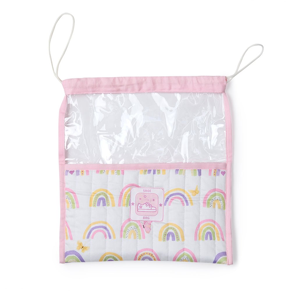 Fancy Fluff Organic Shoe Bag Rainbow Dreams 12x12in 0.33lb