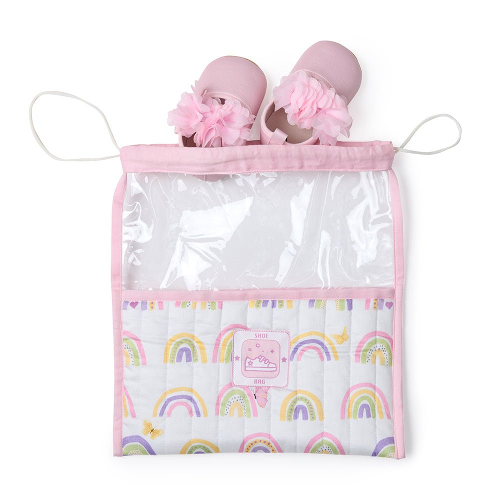 Fancy Fluff Organic Shoe Bag Rainbow Dreams 12x12in 0.33lb