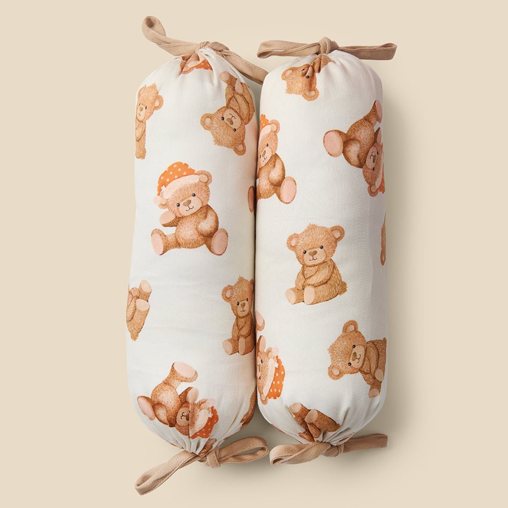 Cuddle Bear 2 Pc Organic Cotton Bolster Set For Babies