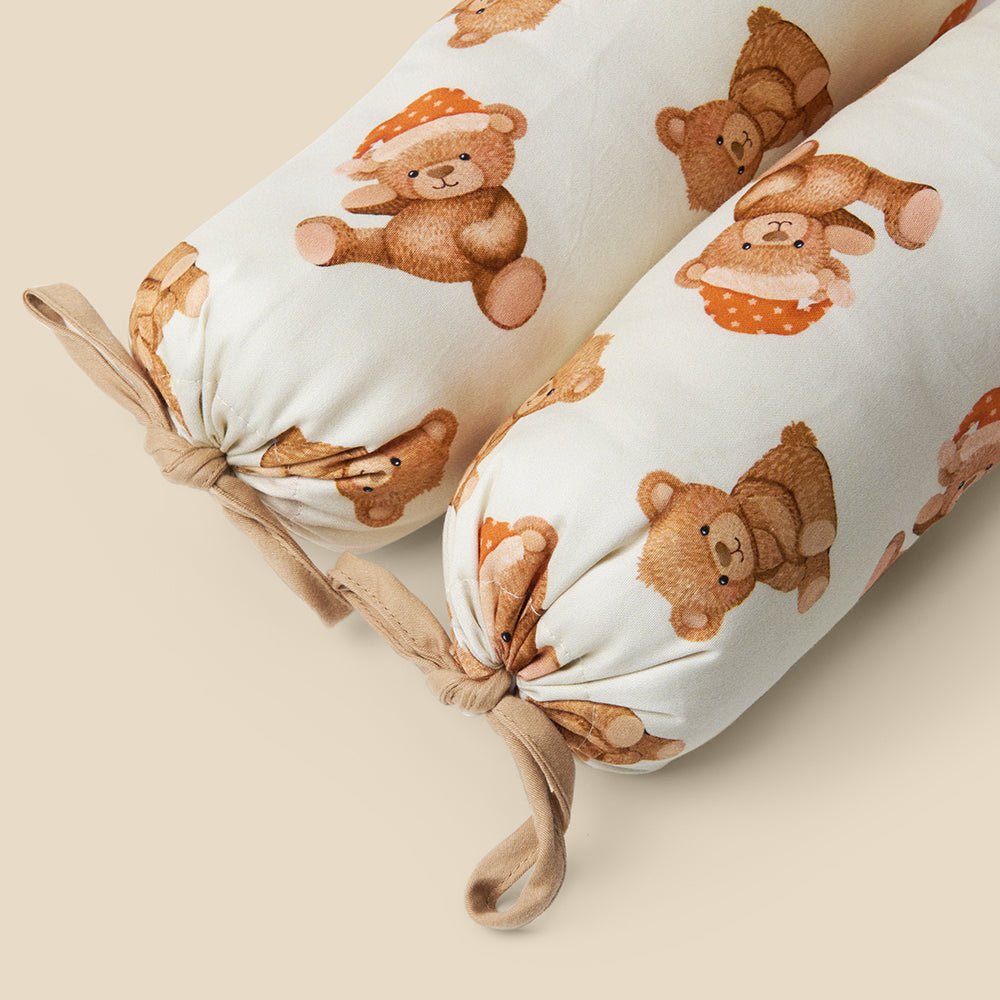 Cuddle Bear 2 Pc Organic Cotton Bolster Set For Babies