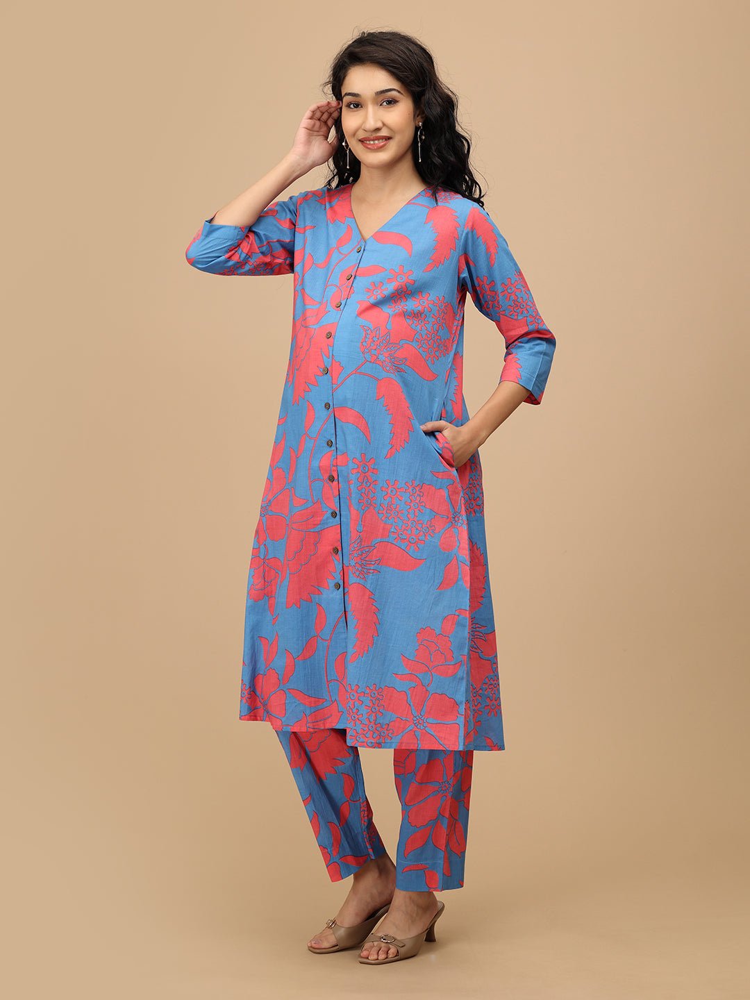  Feelin' Blue-ming Maternity and Nursing Co Ord Set Blue
